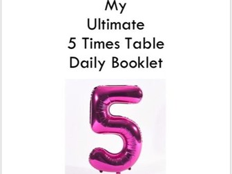 5 times table daily quiz booklet