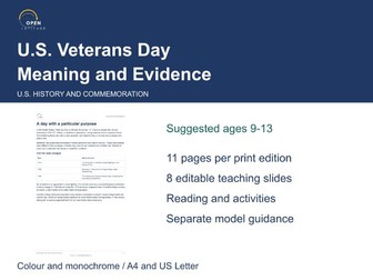 U.S. Veterans Day Activities | Reading, Timeline & Answers