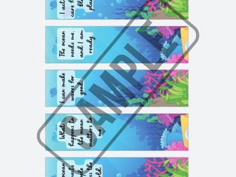 Ocean Positive Affirmation Bookmarks
