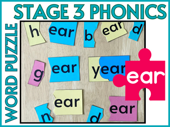 Stage 3 Phonics ear Word Puzzle