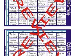 Reported Speech Battleship Board Game