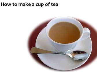 How to make a cup of tea set of instructions