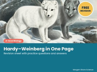 Hardy-Weinberg Principle: One-Page Revision Sheet + Practice Questions (A-level Biology)