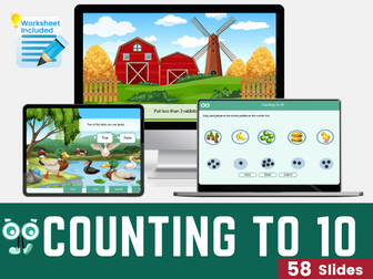 Counting to 10 Interactive Digital Maths Lesson and Activities for Year 1