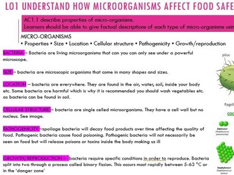 WJEC UNIT 2 ENSURING FOOD IS SAFE TO EAT