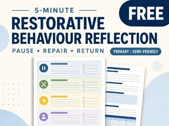 Free Restorative Behaviour Reflection