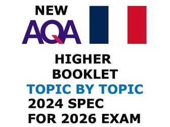 AQA GCSE French Vocab Booklet 2024 - HIGHER