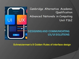 AAQ F162 UX/UI Solutions -  Schneiderman's 8 Golden Rules of interface design