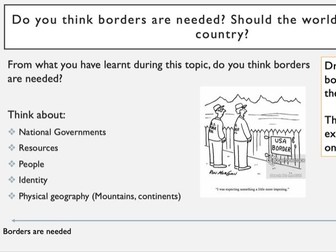 Geography KS3 Borders Lesson 7