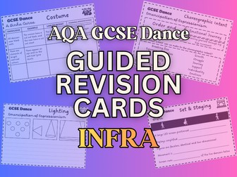 AQA GCSE Dance Revision Cards (Infra)