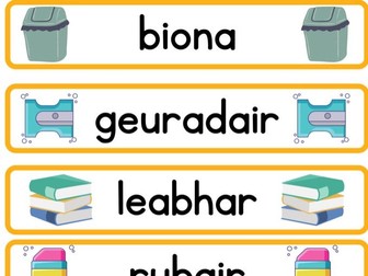 Gaelic Classroom Labels