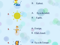 The Weather in French - Handout, Song and Quiz