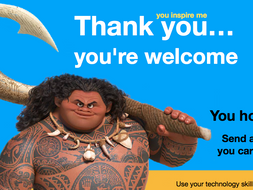 Thank you Card homework activity