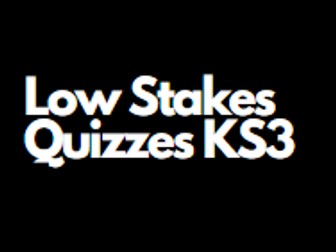 *BUNDLE* Low Stakes Quizzes FULL SET KS3 Spanish Y7/8/9
