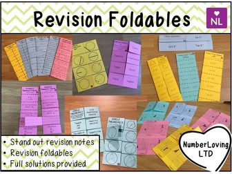 Maths Revision Foldable Pack