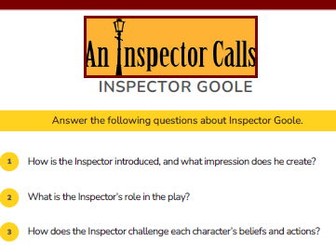 An Inspector Calls - Q&A Revision Pack