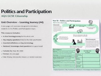 Politics and Participation learning journey