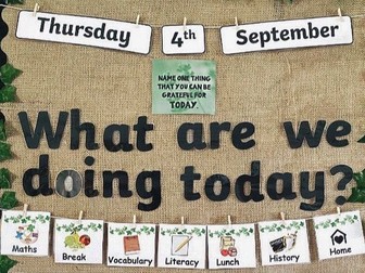 Visual Timetable (Natural Theme - Ivy Leaves)