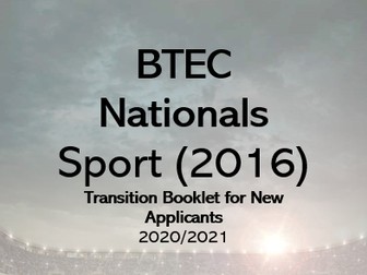 BTEC Sport (2016) Transition Activities