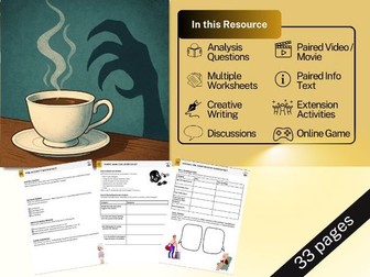 The Landlady - Roald Dahl - 8 Day! Unit - Worksheets, Video, Game, More!
