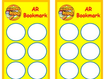 Accelerated Reader Reward Bookmark