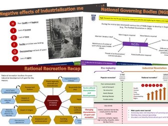 AQA A Level PE - Sport and Society - Industrial and post-industrial Britain (1780-1900)