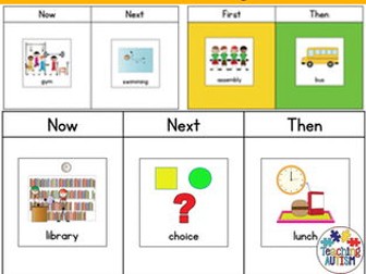 Autism Classroom Visuals, First Then and More Visuals with Communication Symbols