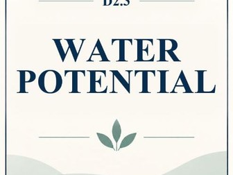 IB Biology HL D2.3 Water Potential MCQ Practice