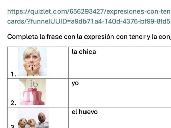 Expresiones con tener / expressions in Spanish with the verb tener