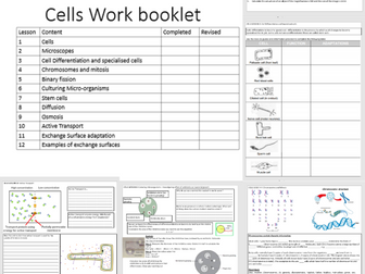 Biology Topic 1 - Cells AQA syllabus