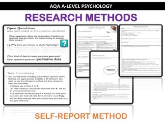 AQA A Level Psychology - Research Methods (Self-Report)
