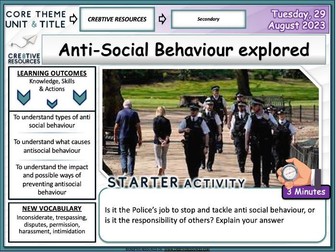 Anti-Social Behaviour PSHE