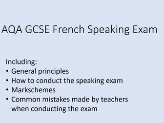 AQA GCSE French speaking exam - conduct and common mistakes