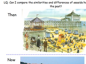 Compare a seaside holiday then and now