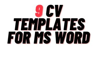 9 CV / Resume Templates for Microsoft Word