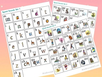 RWI Set 1, 2 & 3 Speedy Sounds Tables (A4 size with additional sounds)