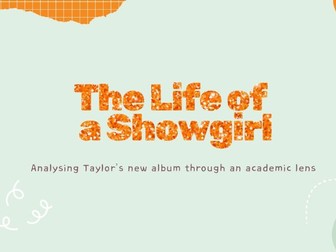 KS2–KS3 English: Poetry Analysis Unit (Taylor Swift – The Life of a Showgirl, 5 Lessons)
