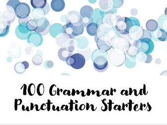 100 punctuation and grammar starters