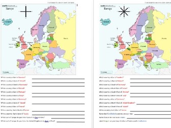 Using a compass around Europe