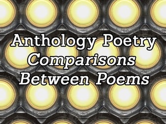 AQA Poetry Anthology Comparisons Tasks