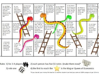 iGCSE, iAlevel, BTEC, IB - snakes a ladder game for business students