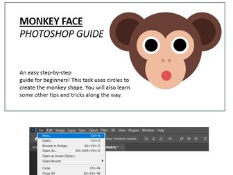 Easy Photoshop step by step monkey face