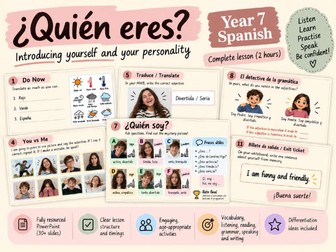 Year 7 Spanish – ¿Quién eres? | Introducing Yourself & Personality | 2-Hour Lesson