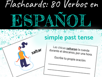 Flashcards: 80 Verbos en Español (Pretérito Perfecto Simple)
