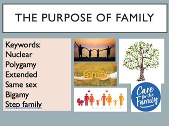 AQA Religious Studies Theme A - purpose of family