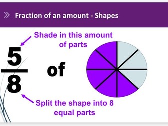 FRACTIONS OF AMOUNTS  GCSE FOUNDATION