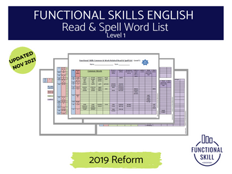 L1 Functional Skills English Spelling List