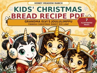 Holiday Sweet Bread Recipe for Kids Cultural Baking Life Skills Activity PDF