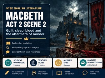 AQA GCSE Macbeth Act 2 Scene 2 Lesson