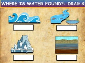 Where is water found?: Drag & Drop Worksheet:Google Slides. Powerpoint